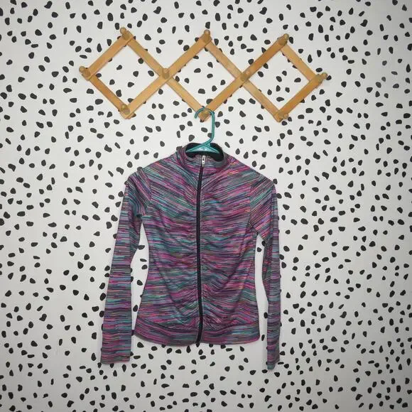 C9 Champion Multicolor Ruched Girls Full Zip Up Jacket - Picture 1 of 7